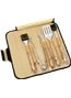 BBQ Set-5 Piece Bamboo in Roll-Up Case